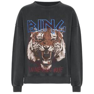 ANINE BING Tiger Graphic Sweatshirt - XS - Black